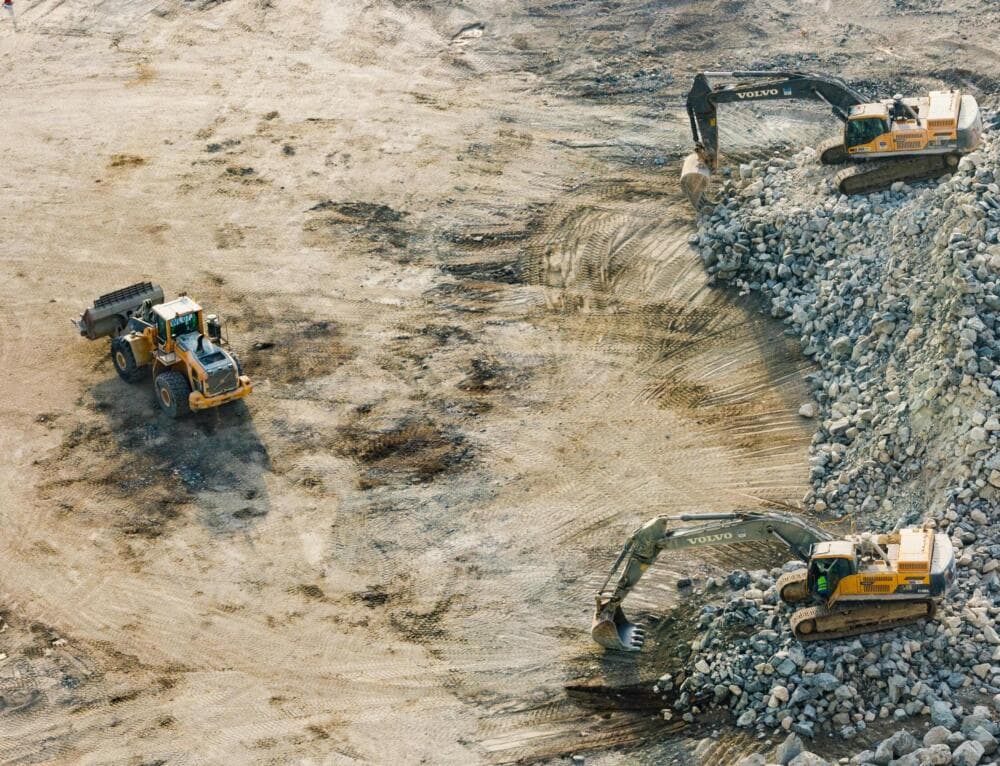 Excavators and loader on earthworks site - Ambient Civil Auckland