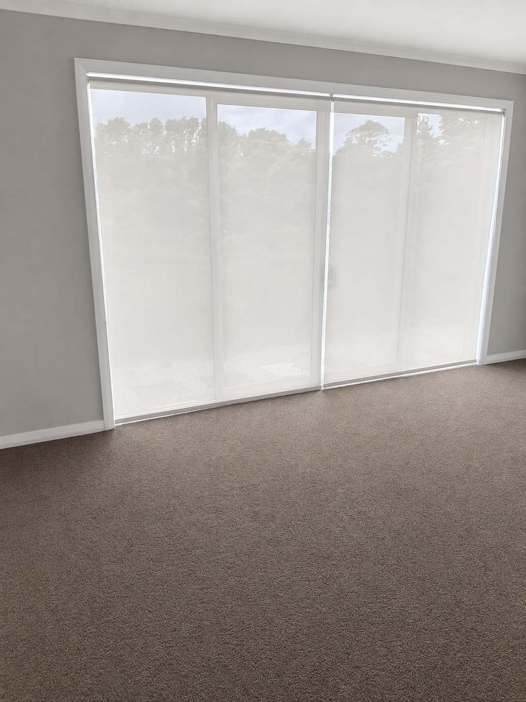 Renovated bedroom with new carpet sheer blinds and painted walls - Ambient Civil Auckland